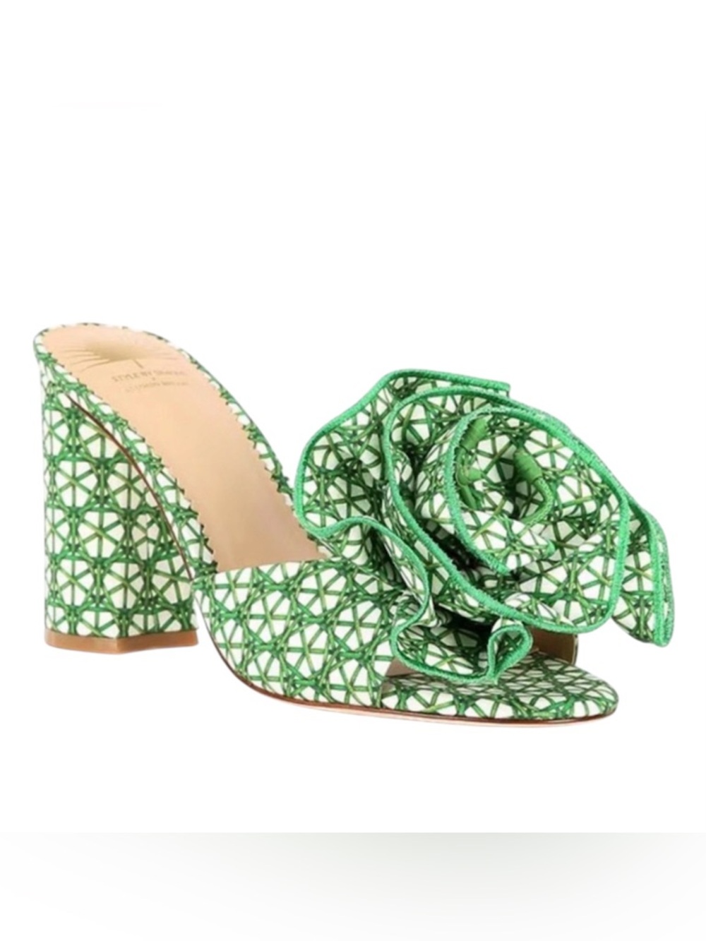 ANTONIO MELANI x Style by Simkins Blake Cane Printed Flower Ornament Sandals